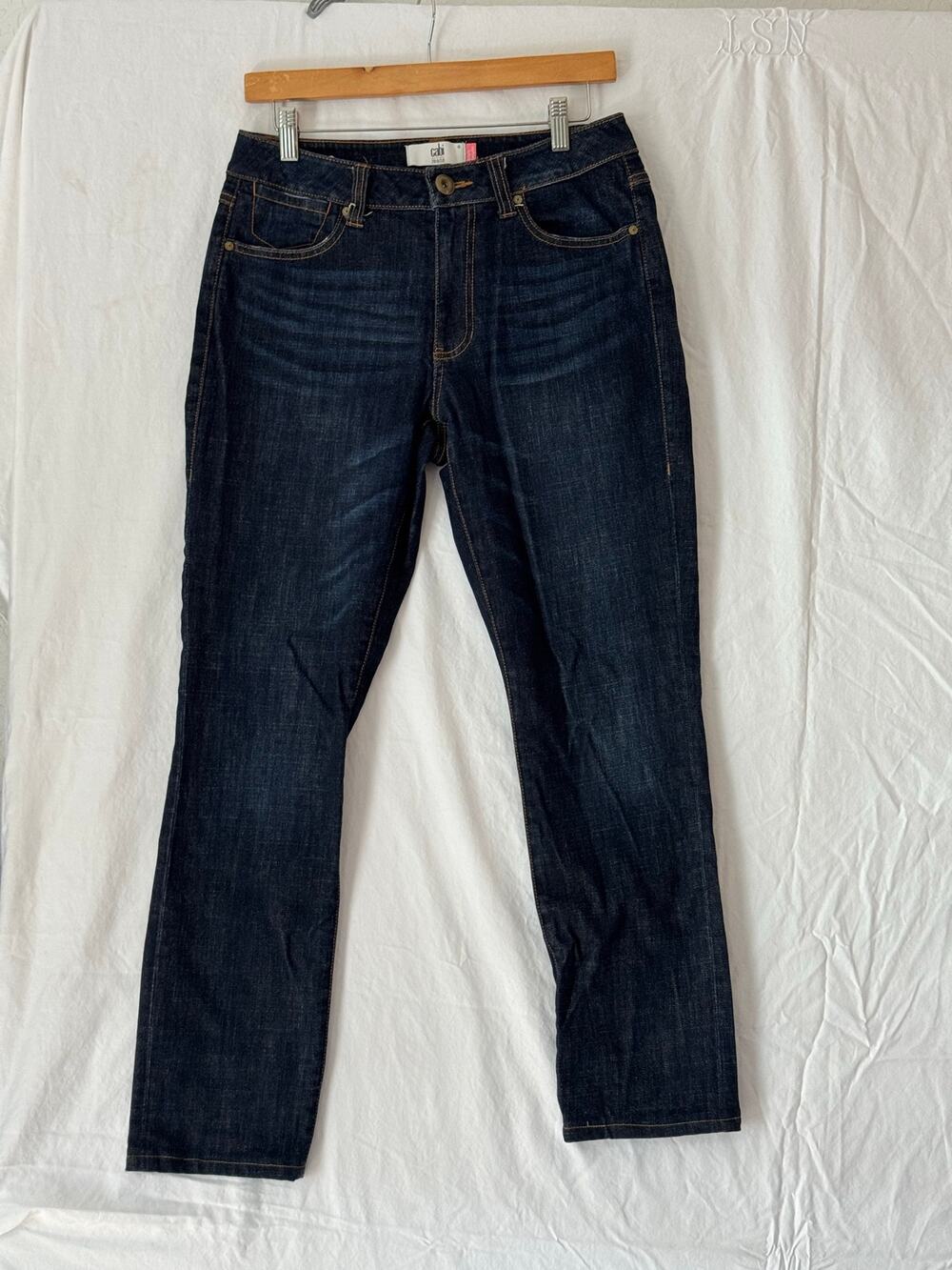 Cabi High Straight Womens Jeans Dark Wash Denim Size 6